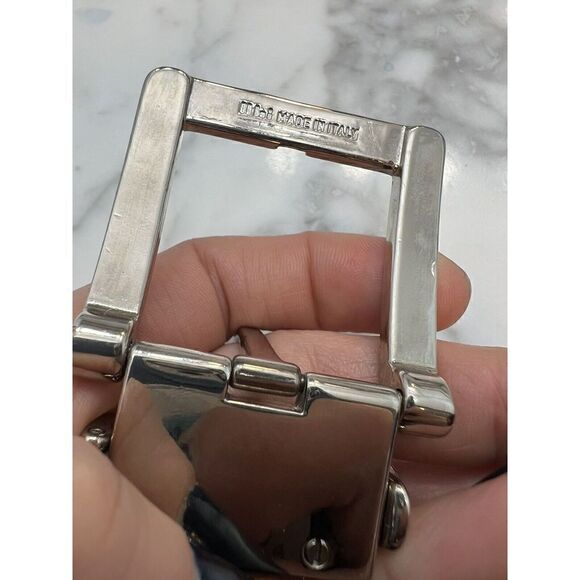 JOAN & DAVID Womans Belt GENUINE PYTHON Size Small Silver Buckle And End Tip - Picture 7 of 9